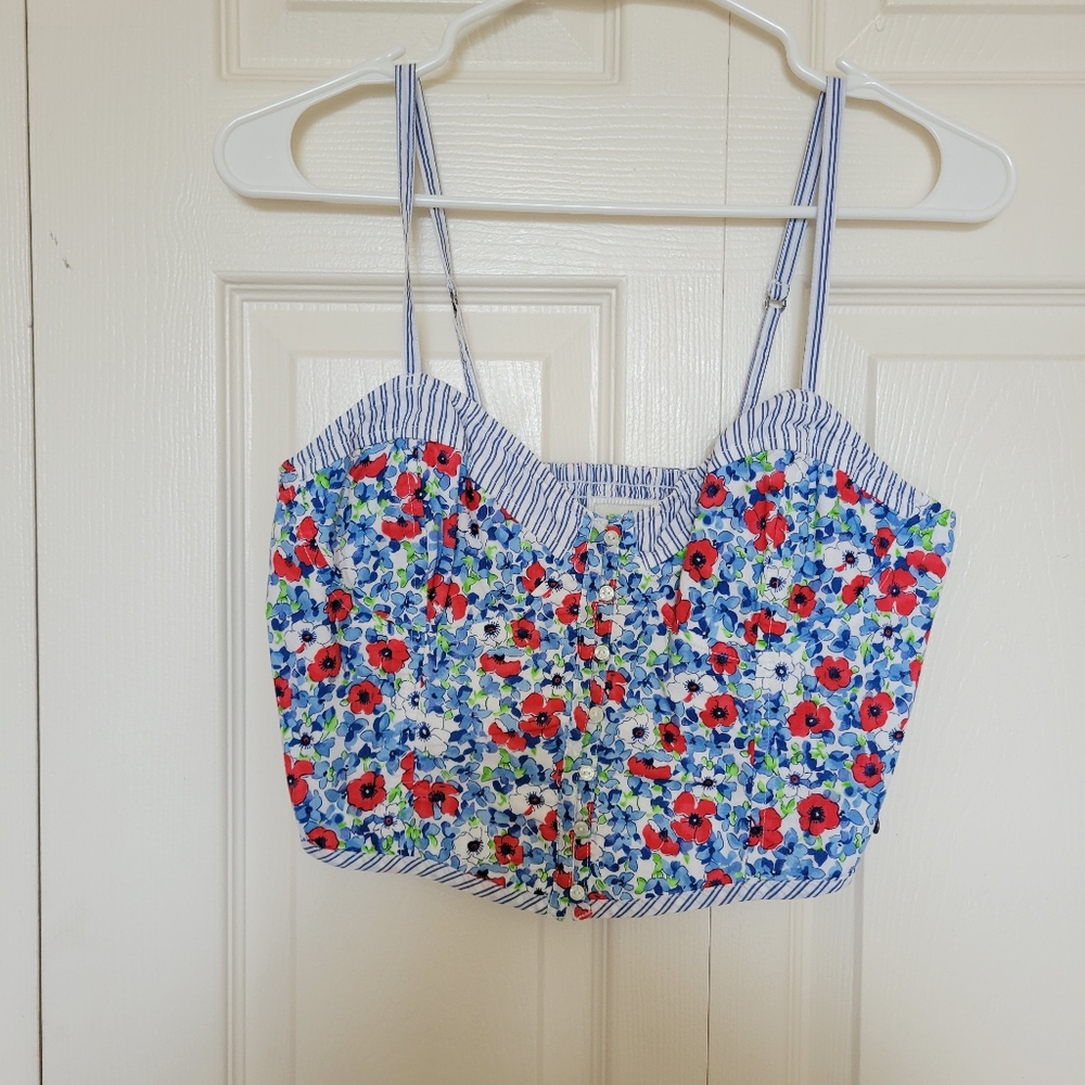 Abercrombie & Fitch floral  corset crop top - Picture 8 of 9